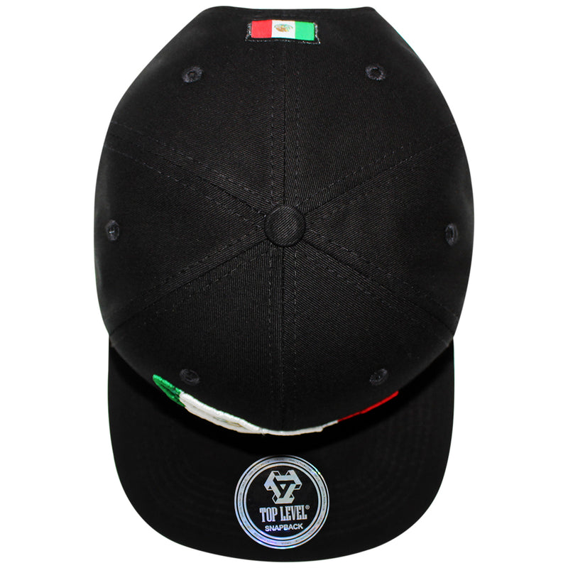 TOP LEVEL : MEXICO | Map with Mexico Flag Sublimation Patch Design Snapback Cap