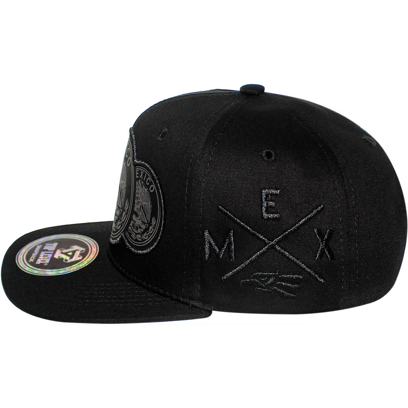 TOP LEVEL : MEXICO | Three Mexican Coat of Arms Patches Design Snapback Cap