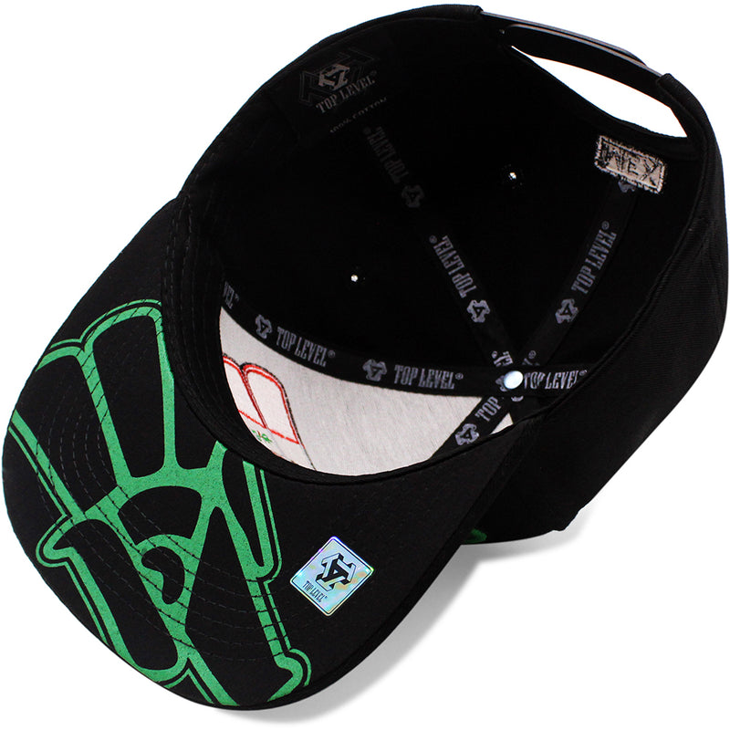 TOP LEVEL : MEXICO | Front-raised Mexican Eagle with Mexico Flag Design Snapback Cap