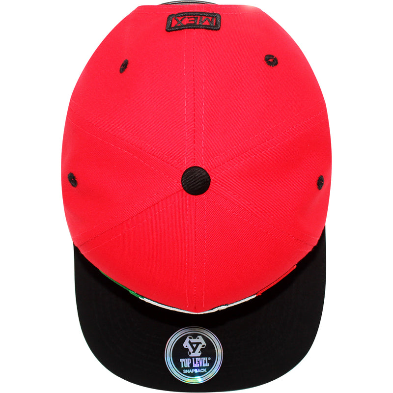 TOP LEVEL : MEXICO | Front-raised Mexican Eagle with Mexico Flag Design Snapback Cap