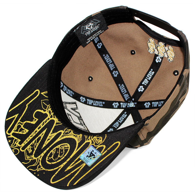 TOP LEVEL : MONEY | Bill Sublimation Patch Design Snapback Cap