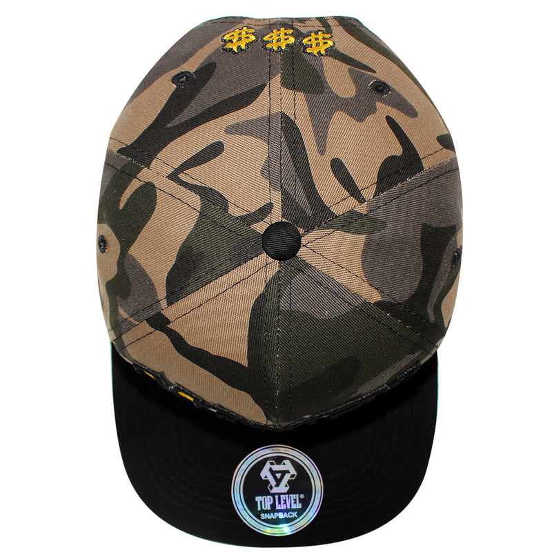 TOP LEVEL : MONEY | Bill Sublimation Patch Design Snapback Cap