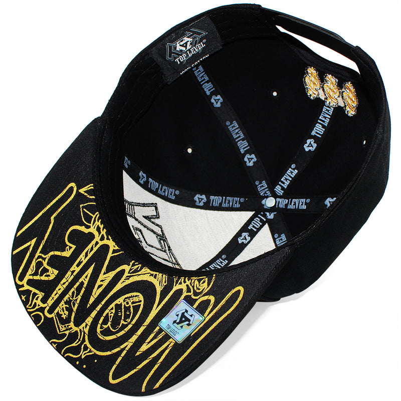 TOP LEVEL : MONEY | Bill Sublimation Patch Design Snapback Cap