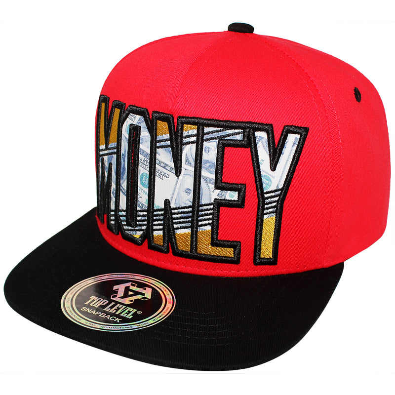 TOP LEVEL : MONEY | Bill Sublimation Patch Design Snapback Cap