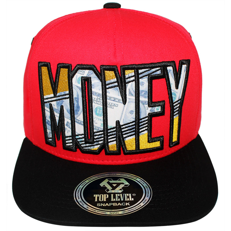 TOP LEVEL : MONEY | Bill Sublimation Patch Design Snapback Cap