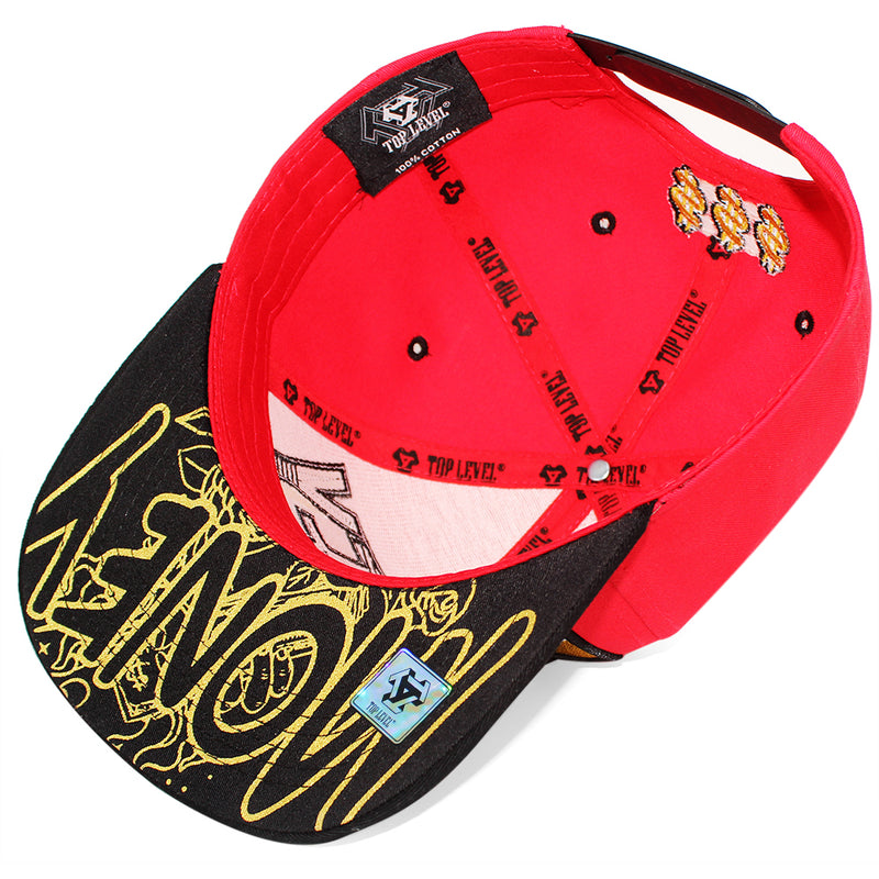 TOP LEVEL : MONEY | Bill Sublimation Patch Design Snapback Cap