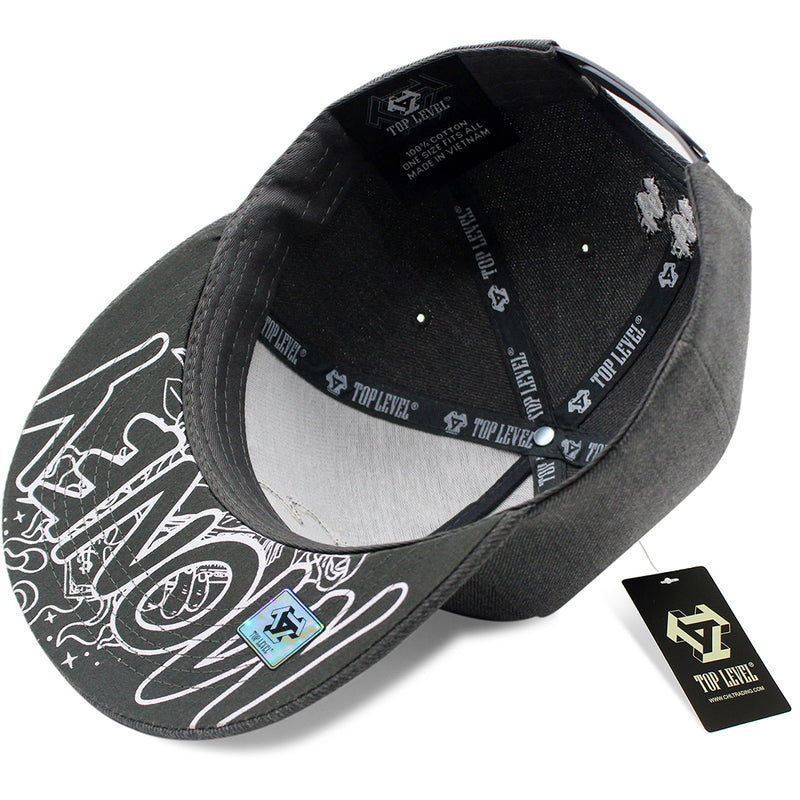 TOP LEVEL : MONEY | Dollar Sign with Rubber Patch Design Snapback Cap