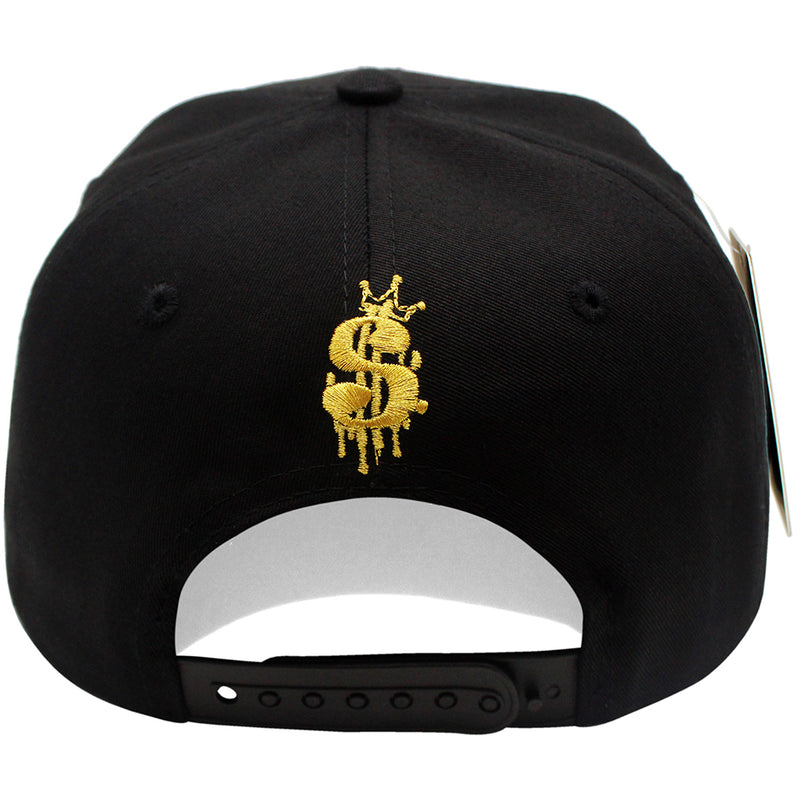 TOP LEVEL : MONEY | Unique Dripping Dollar Sign & $100 Bill Print Design Snapback Cap