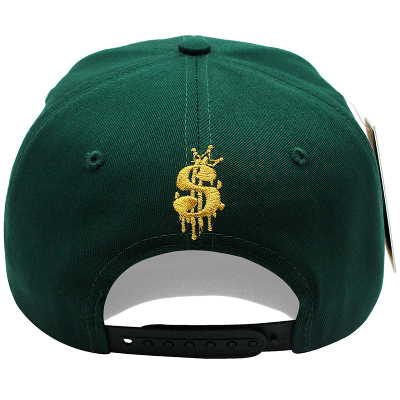 TOP LEVEL : MONEY | Unique Dripping Dollar Sign & $100 Bill Print Design Snapback Cap