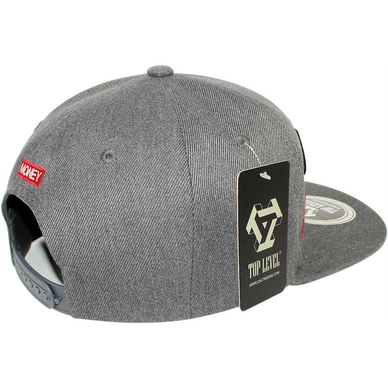 TOP LEVEL : MONEY | Embroidered Give Me Money Verbiage Design Snapback Cap