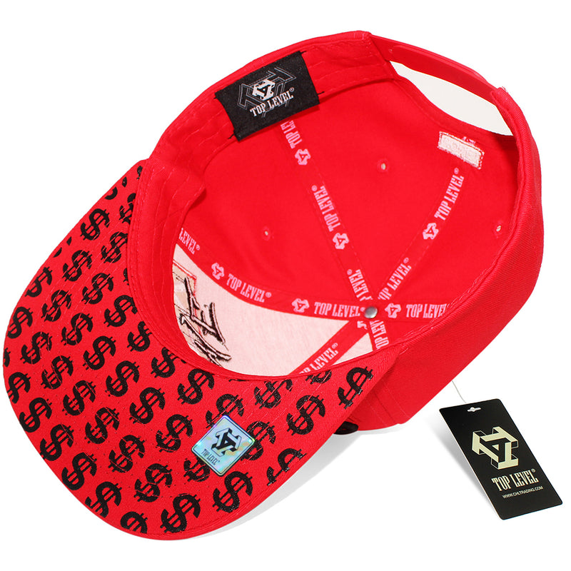 TOP LEVEL : MONEY | Embroidered Give Me Money Verbiage Design Snapback Cap