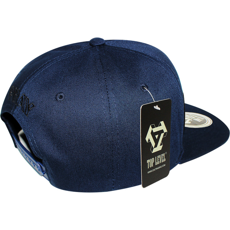 TOP LEVEL : PRAY | Front Raised Pray Verbiage Design with Prayer's Hand Print Design Snapback Cap