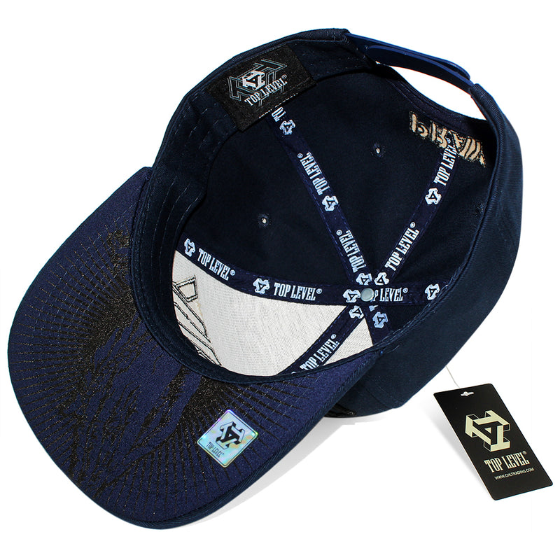 TOP LEVEL : PRAY | Front Raised Pray Verbiage Design with Prayer's Hand Print Design Snapback Cap