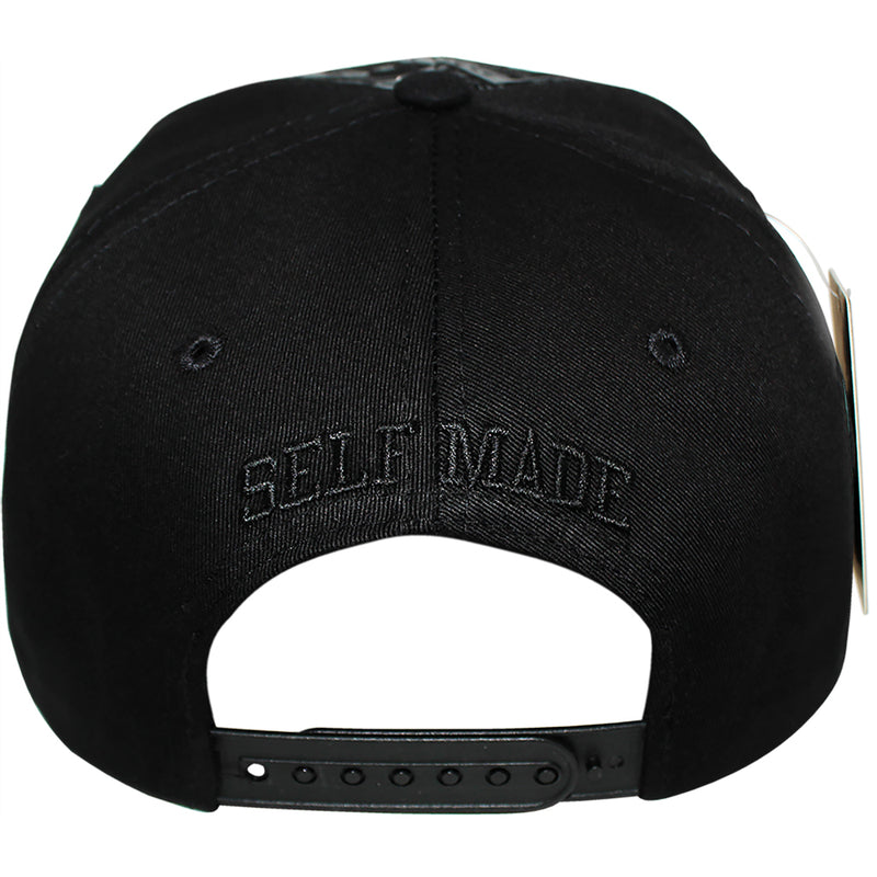 TOP LEVEL : SELF MADE | Verbiage with All-over Bill Print Design Snapback Cap