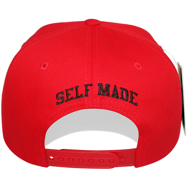 TOP LEVEL : SELF MADE | Verbiage with All-over Bill Print Design Snapback Cap