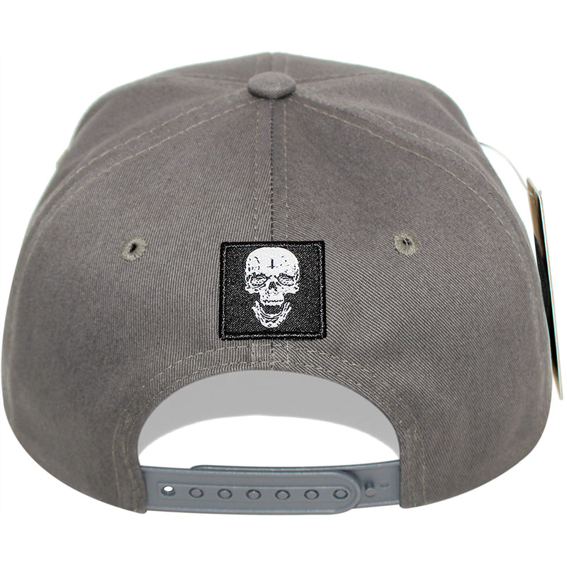 TOP LEVEL : SKULL | Head Print with Front Raised Outline Embroidery Design Snapback Cap