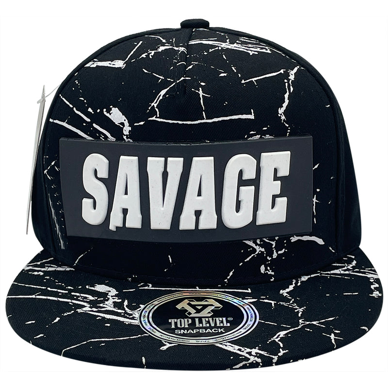 TOP LEVEL : SAVAGE | Tow Layers Rubber Patch Design Snapback Cap