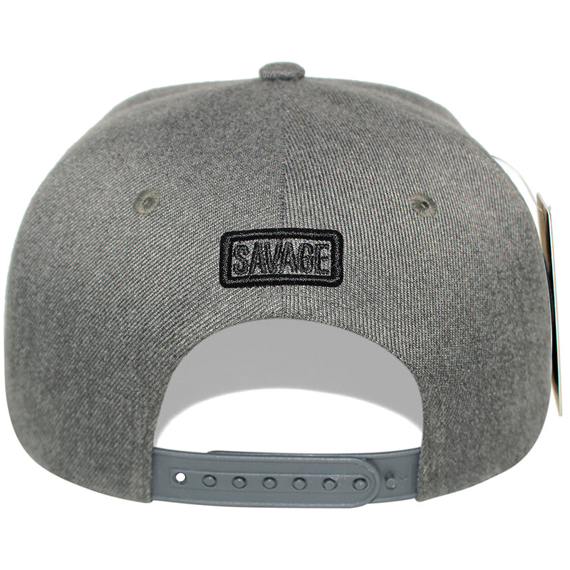 TOP LEVEL : SAVAGE | Verbiage with Marble Pattern Print Design Snapback Cap