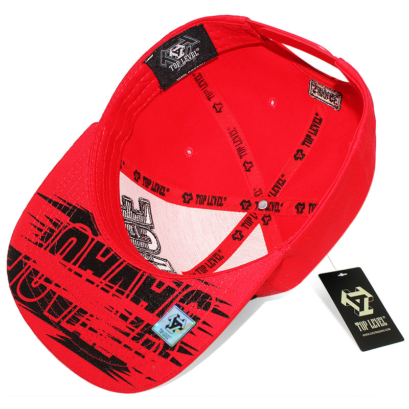 TOP LEVEL : SAVAGE | Verbiage with Marble Pattern Print Design Snapback Cap