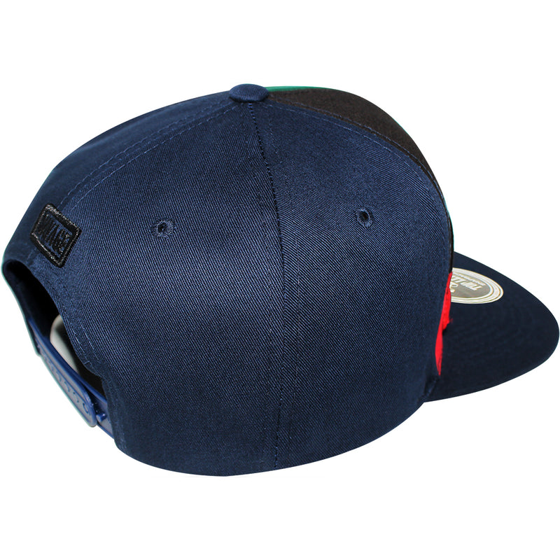 TOP LEVEL : SAVAGE | Front Raised Embroidery with Color Block Design Snapback Cap