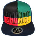 TOP LEVEL : SAVAGE | Front Raised Embroidery with Color Block Design Snapback Cap