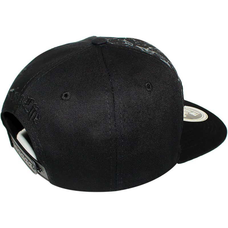 TOP LEVEL : THUG LIFE | Verbiage Design with Marble Print Design Snapback Cap