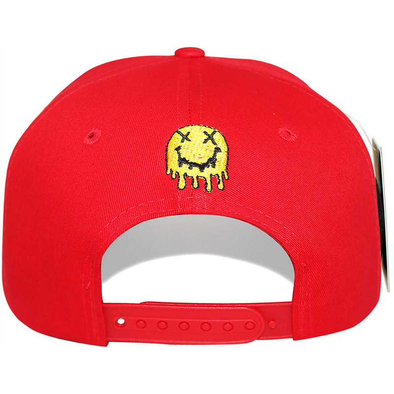 TOP LEVEL : SMILE | Drippin' Smiley Face with All-over Print Design Snapback Cap