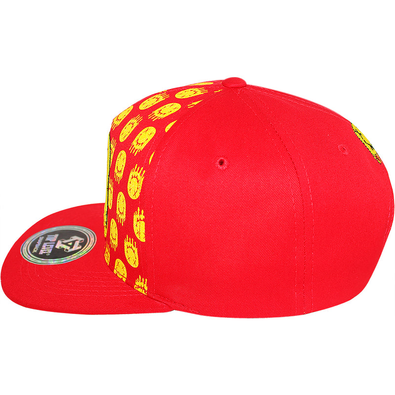 TOP LEVEL : SMILE | Drippin' Smiley Face with All-over Print Design Snapback Cap