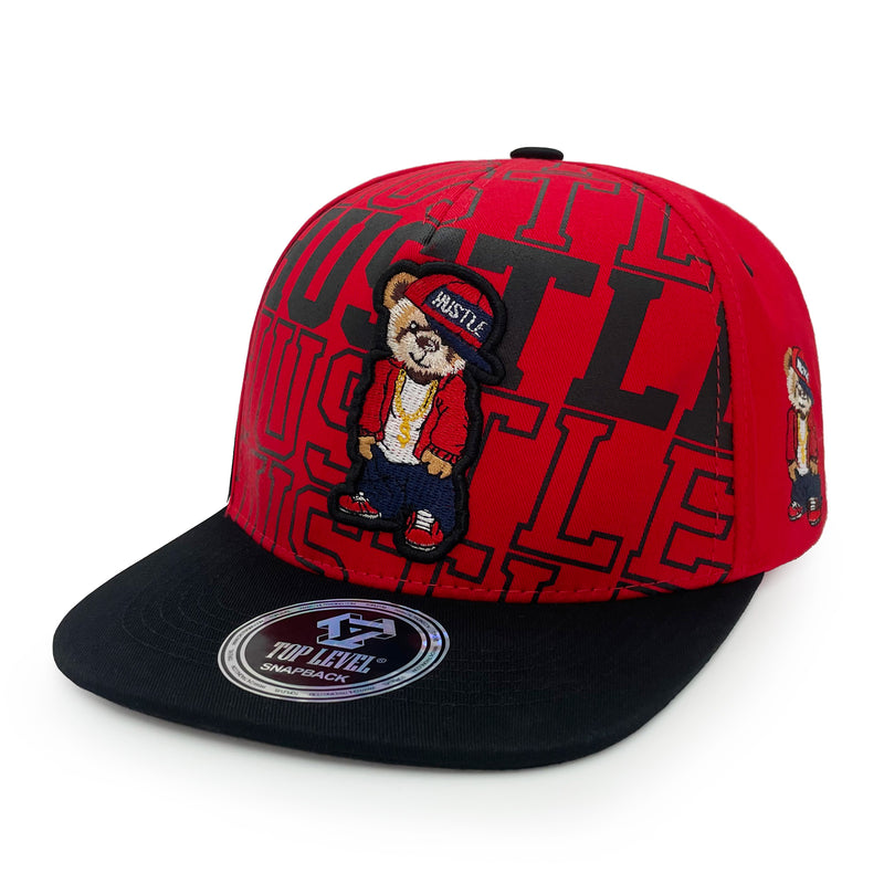 TOP LEVEL : HUSTLE | Cool Bear Design Snapback Cap